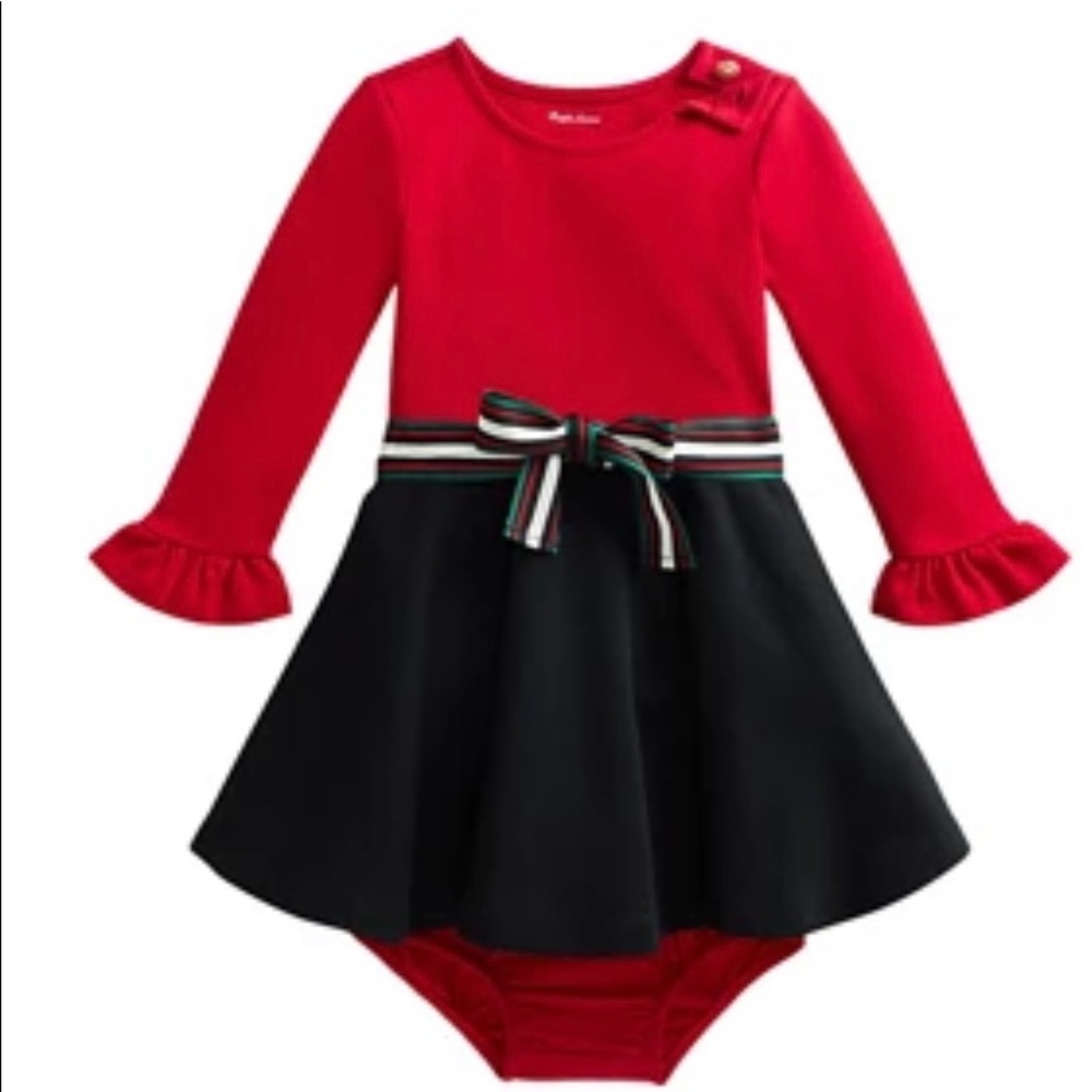 Ralph Lauren red dress with bottoms , size 9 months, new with tags